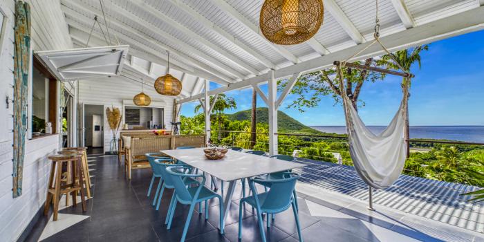 1.Guadeloupe Deshais- location villa 4 chambres 8 personnes avec piscine vue Mer